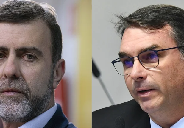 Marcelo Freixo e Flávio Bolsonaro