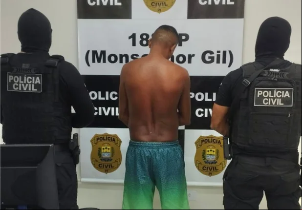 Suspeito preso pela Polícia Civil