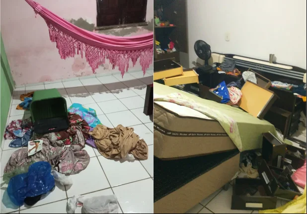 Criminosos reviraram o imóvel