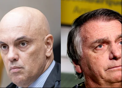 Ministro Alexandre de Moraes e Jair Bolsonaro