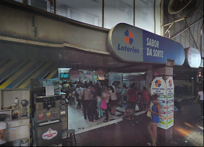 Loteria Sabor da Sorte, localizada na Rua Climatizada