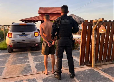 Alvo preso pelo DRACO em Cajueiro da Praia