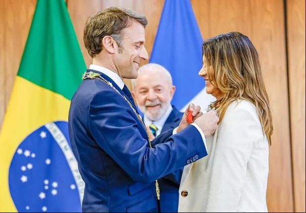 Janja e Macron