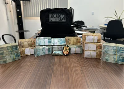 Dinheiro apreendido com promotor