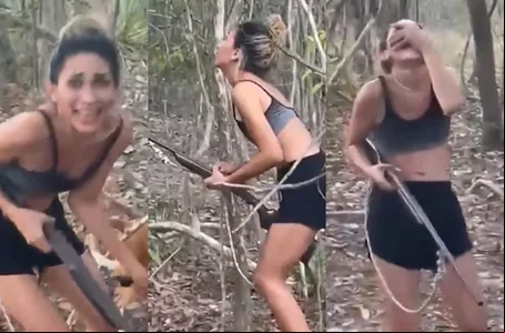 Eula Pereira da Silva, acusada de atirar em onça
