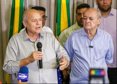 Presidente da FMS, Charles da Silveira, e o prefeito Sílvio Mendes