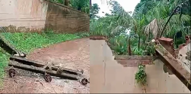 Poste cai no povoado Baixão dos Carlos