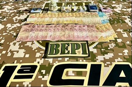 Material apreendido pelo BEPI em Água Branca