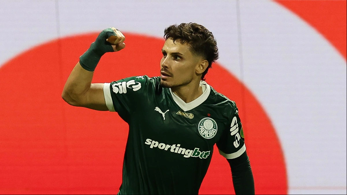 Raphael Veiga marcou o gol do Palmeiras