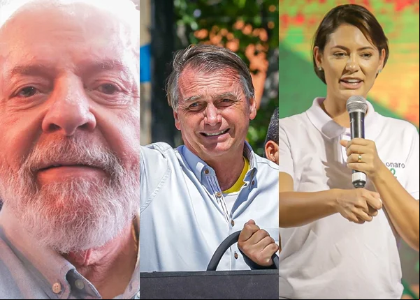 Lula, Bolsonaro e Michelle Bolsonaro