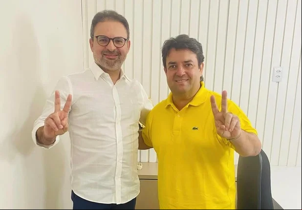 Mainha ao lado de Tiago Junqueira, presidente do PL no Estado do Piauí