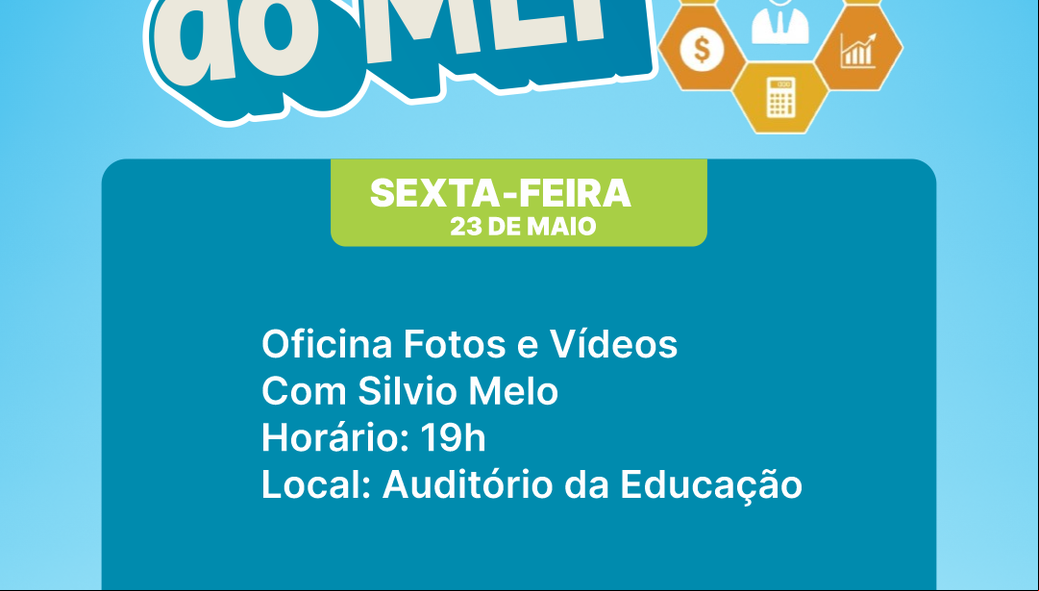 O videomaker Silvio Melo conduzirá a Oficina de Fotos e Vídeos, com dicas práticas