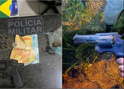Polícia Militar apreende arma, drogas e dinheiro durante abordagem em Pedro II
