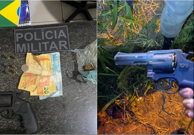 Polícia Militar apreende arma, drogas e dinheiro durante abordagem em Pedro II