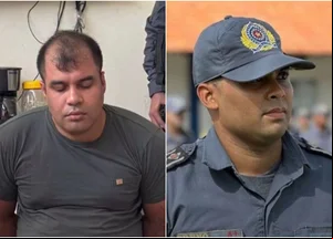Tenente identificado como Cássio de Almeida Soares à esquerda
