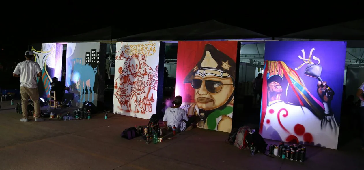 Espaço de grafite no Encontro Nacional de Folguedos 2016