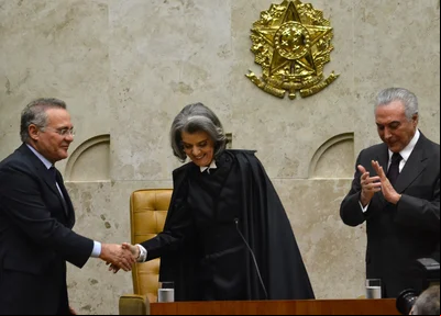 Renan Calheiros, Cármen Lúcia e Michel Temer 