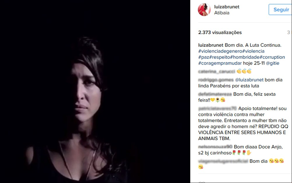 Luiza Brunet postou o vídeo em seu Instagram