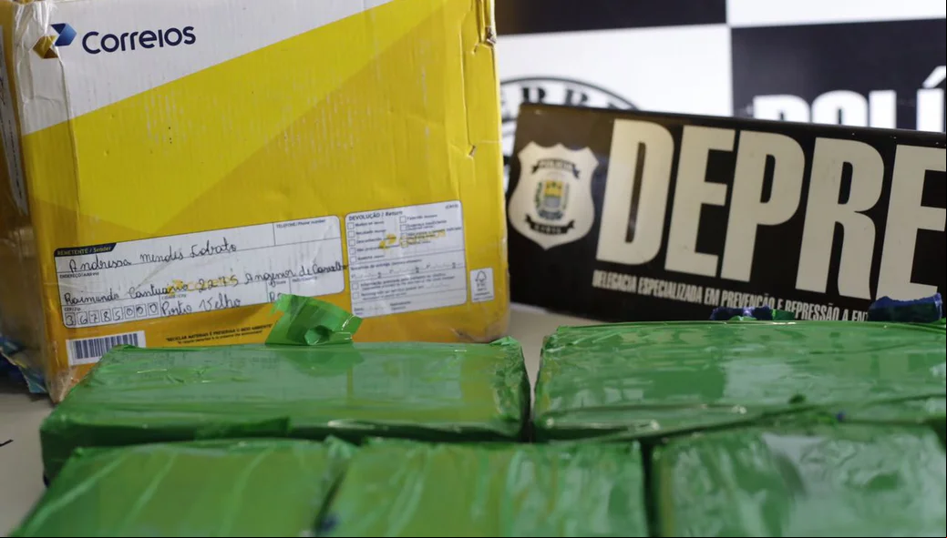 Droga chegou ao destino via Sedex