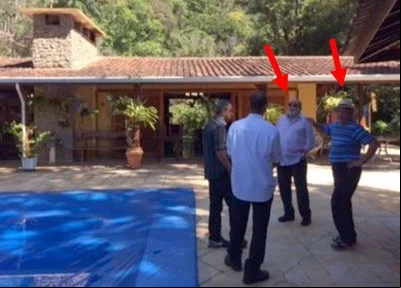 Lula e ex-presidente da OAS, Léo Pinheiro, no sítio de Atibaia