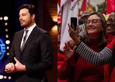 Danilo Gentili e Maria do Rosário