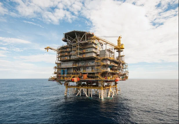 Plataforma de Mexilhão, da Petrobras, na Bacia de Santos