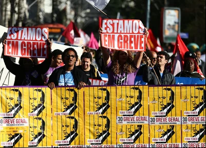 Protesto contra as reformas de Temer em São Paulo