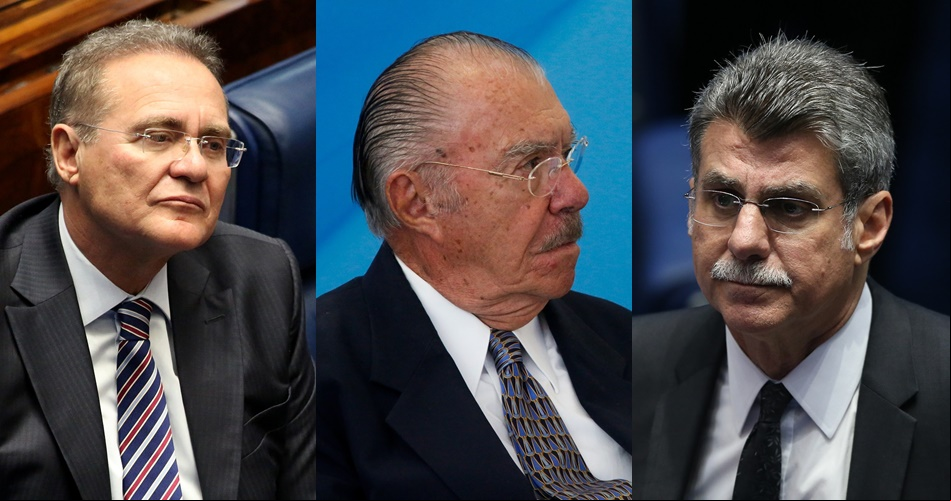 Renan Calheiros, José Sarney e Romero Jucá