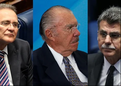 Renan Calheiros, José Sarney e Romero Jucá
