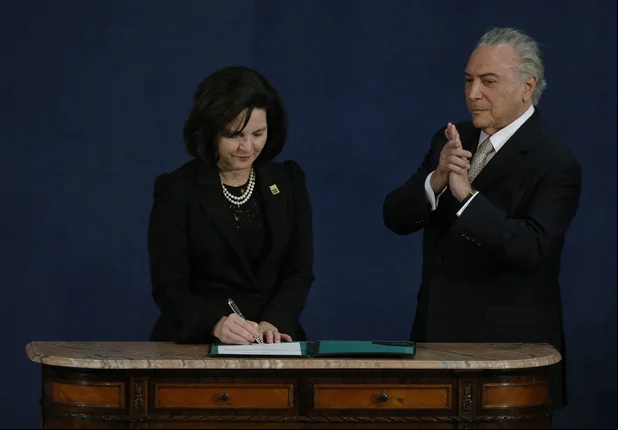 Raquel Dodge e Michel Temer