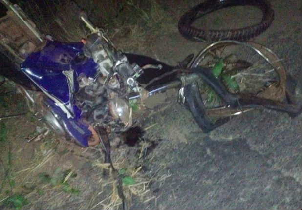 Motocicleta envolvida no acidente