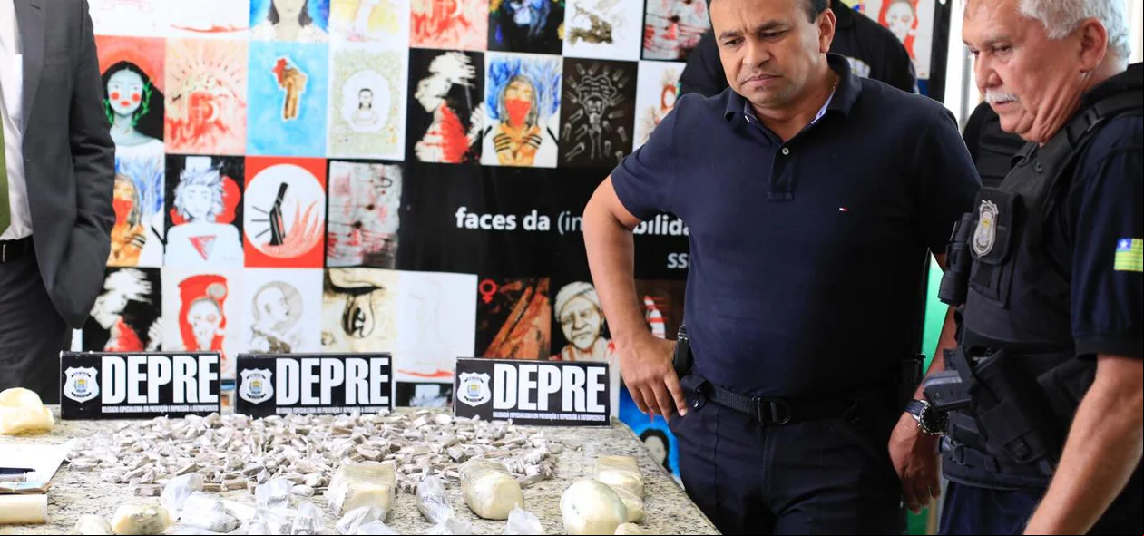 Secretário Fábio Abreu e delegado Menandro Pedro