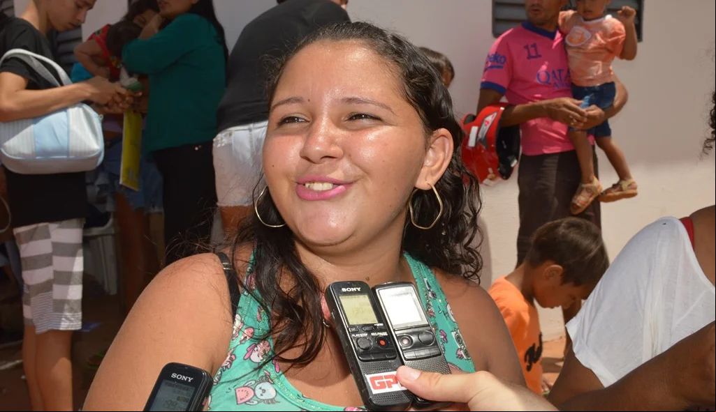 Contemplada com um imóvel disse que estava feliz