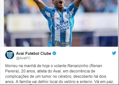 Renanzinho morre aos 20 anos vítima de tumor cerebral