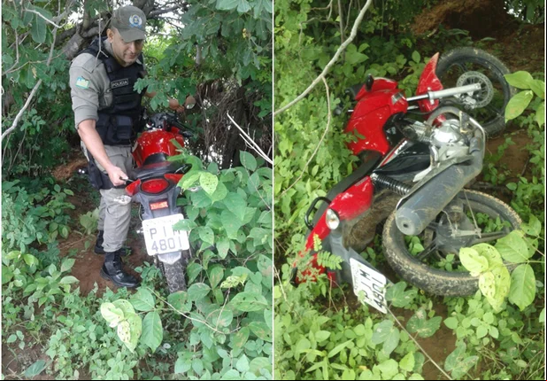 Moto roubada que foi localizada