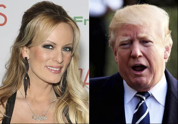 Stephanie Clifford e o presidente americano Donald Trump