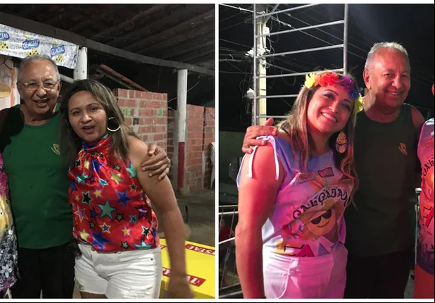 Dr. Pessoa com foliões em Monsenhor Gil e em Água Branca