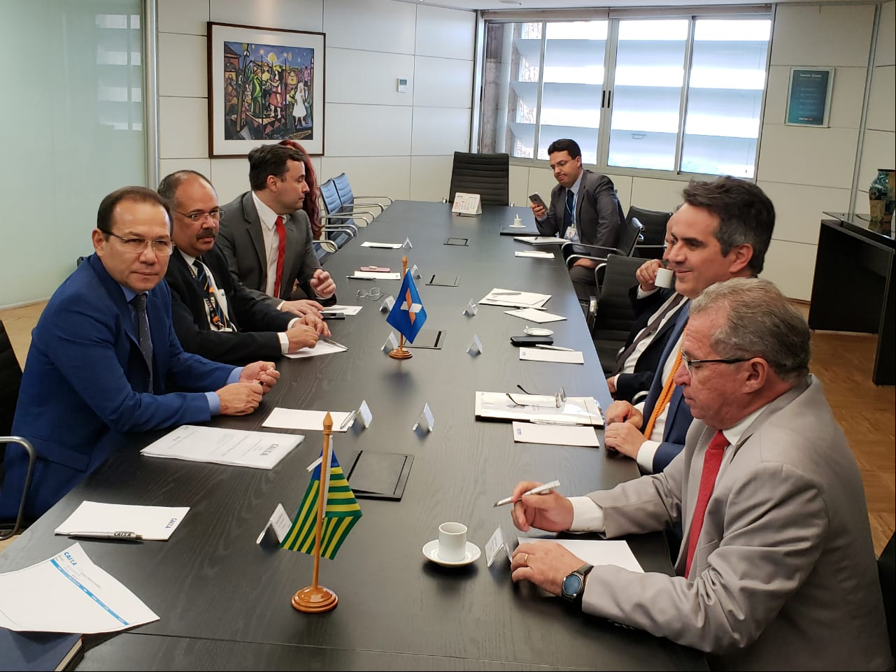 Bancada se reuniu com presidente da Caixa, Nelson Souza 