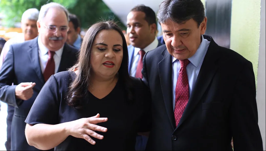 Elisângela Moura e Wellington Dias