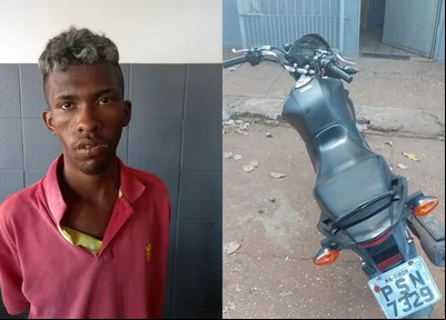 Francivan das Chagas Nascimento França foi preso com uma moto roubada em Timon