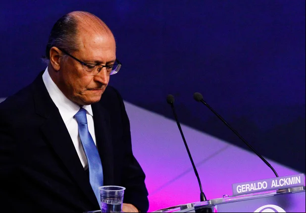 Geraldo Alckmin durante debate na Band