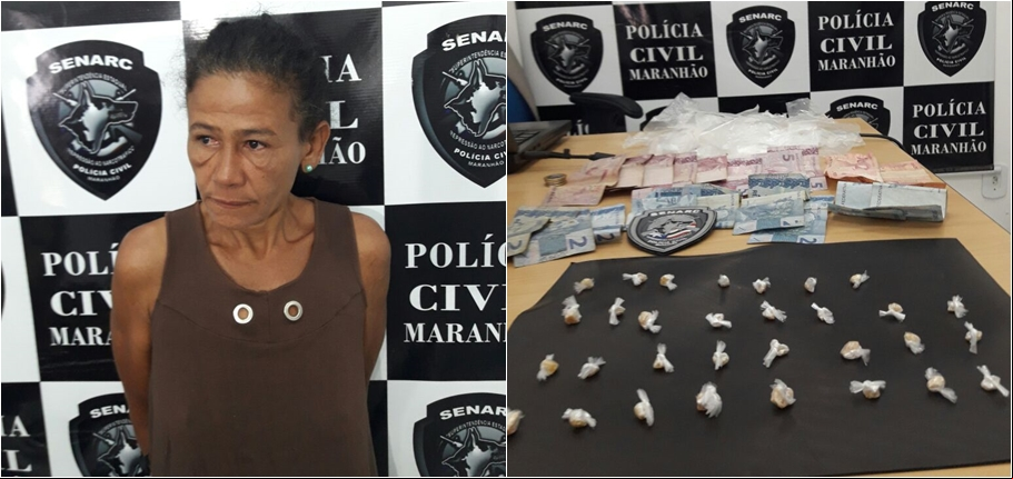 Mulher presa comercializando drogas em Timon 