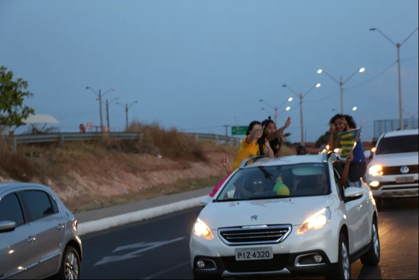 Eleitores durante carreata a favor de Jair Bolsonaro