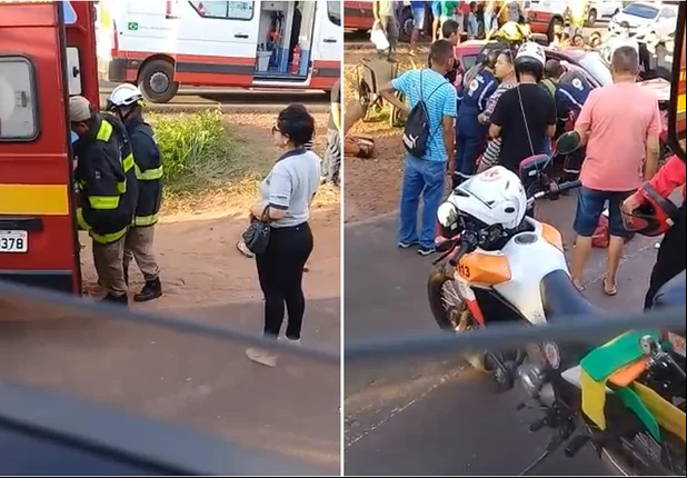 Bombeiros e Samu fizeram o atendimento às vítimas