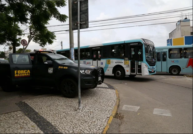 Força Nacional nas ruas de Fortaleza, no Ceará