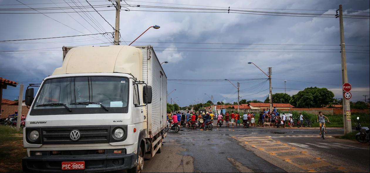 Caminhão envolvido no acidente 