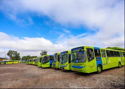 Garagem da empresa de ônibus Emtracol