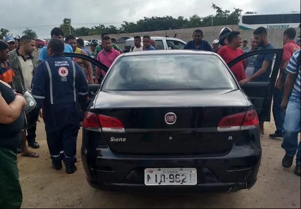 Veículo onde estava a vítima