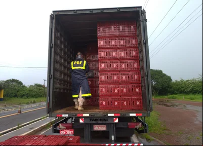 Carga de cigarro apreendida pela PRF