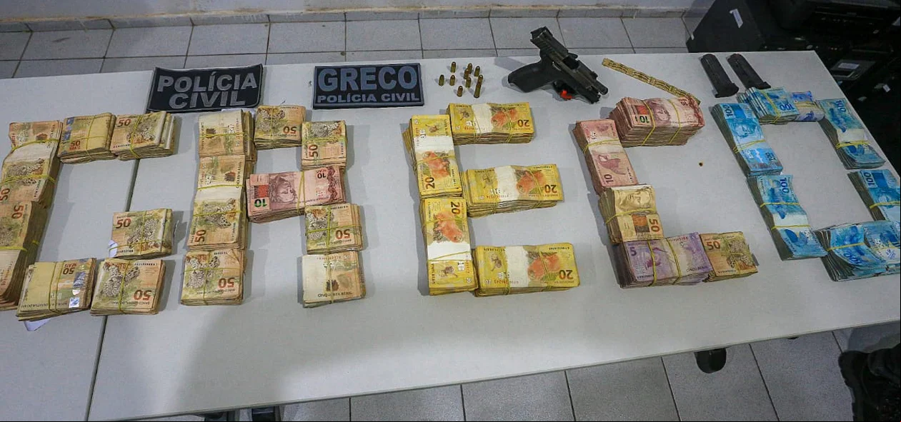 200 mil reais apreendidos pelo Greco